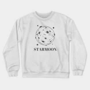 planet moon with stars design starmoon Crewneck Sweatshirt